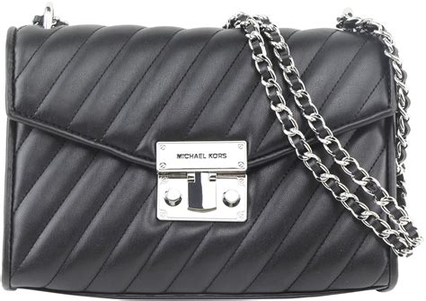 michael kors rose medium flap shoulder in black|Michael Kors Rose Medium convertible Quilted Leather Shoulder .